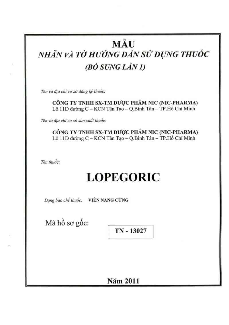thông tin, cách dùng, giá thuốc Lopegoric - ảnh 0