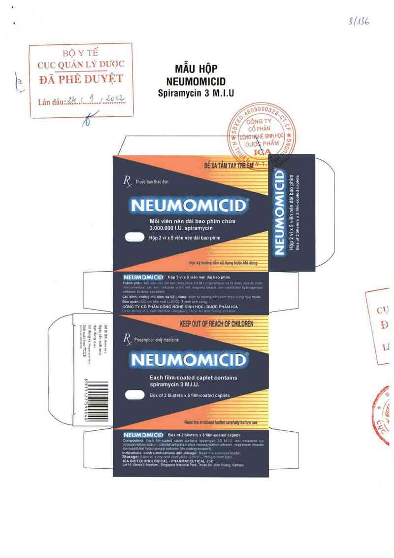 thông tin, cách dùng, giá thuốc Neumomicid - ảnh 0
