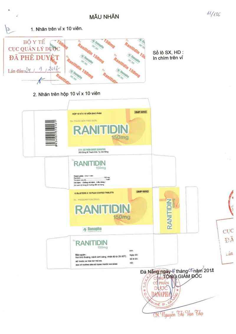 thông tin, cách dùng, giá thuốc Ranitidin 150mg - ảnh 0