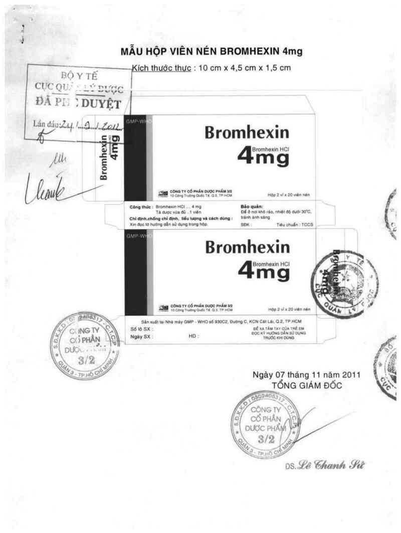 thông tin, cách dùng, giá thuốc Bromhexin 4 - ảnh 0