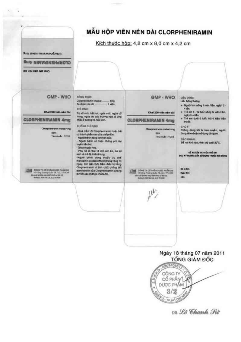 thông tin, cách dùng, giá thuốc Clorpheniramin  4 mg - ảnh 3