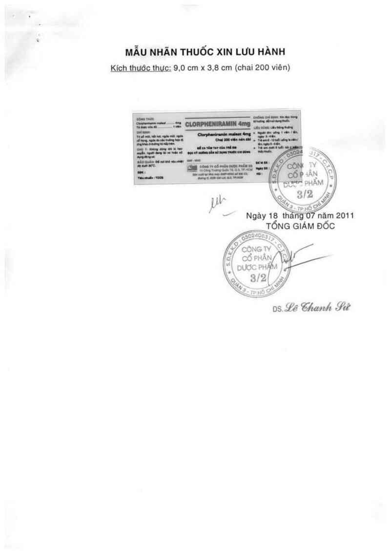 thông tin, cách dùng, giá thuốc Clorpheniramin  4 mg - ảnh 4