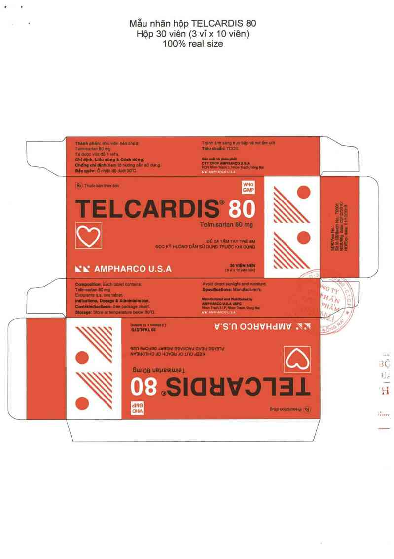 thông tin, cách dùng, giá thuốc Telcardis 80 - ảnh 1