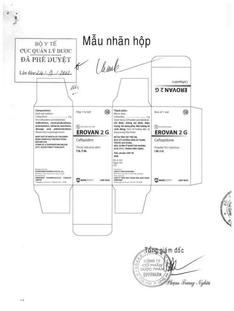thông tin, cách dùng, giá thuốc Erovan 2 g - ảnh 0
