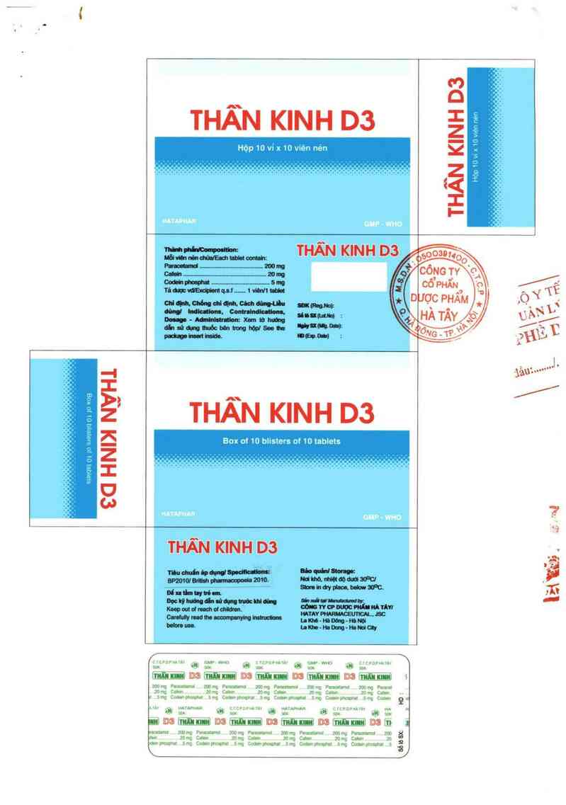 thông tin, cách dùng, giá thuốc Thần kinh D3 - ảnh 1