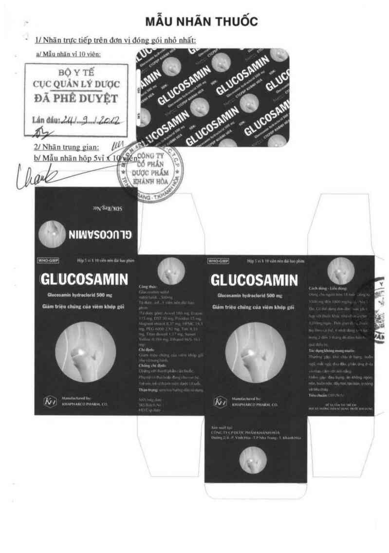 thông tin, cách dùng, giá thuốc Glucosamin 500 - ảnh 0