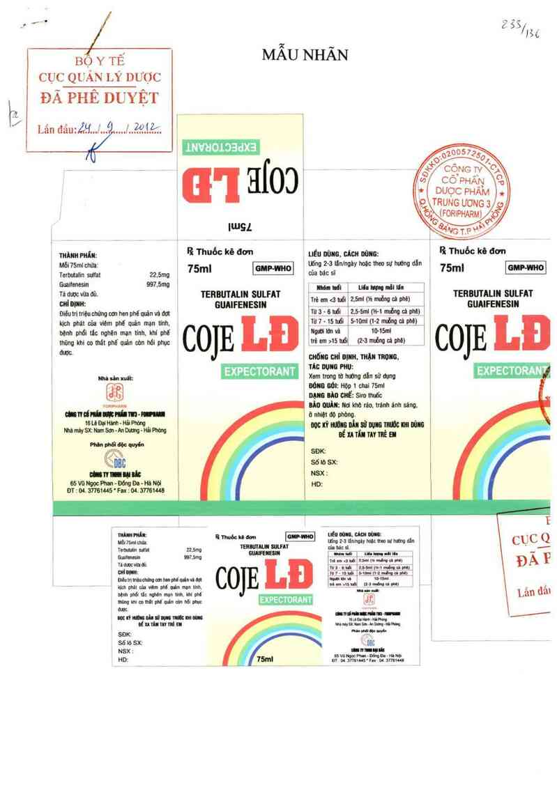 thông tin, cách dùng, giá thuốc Coje LĐ - ảnh 0