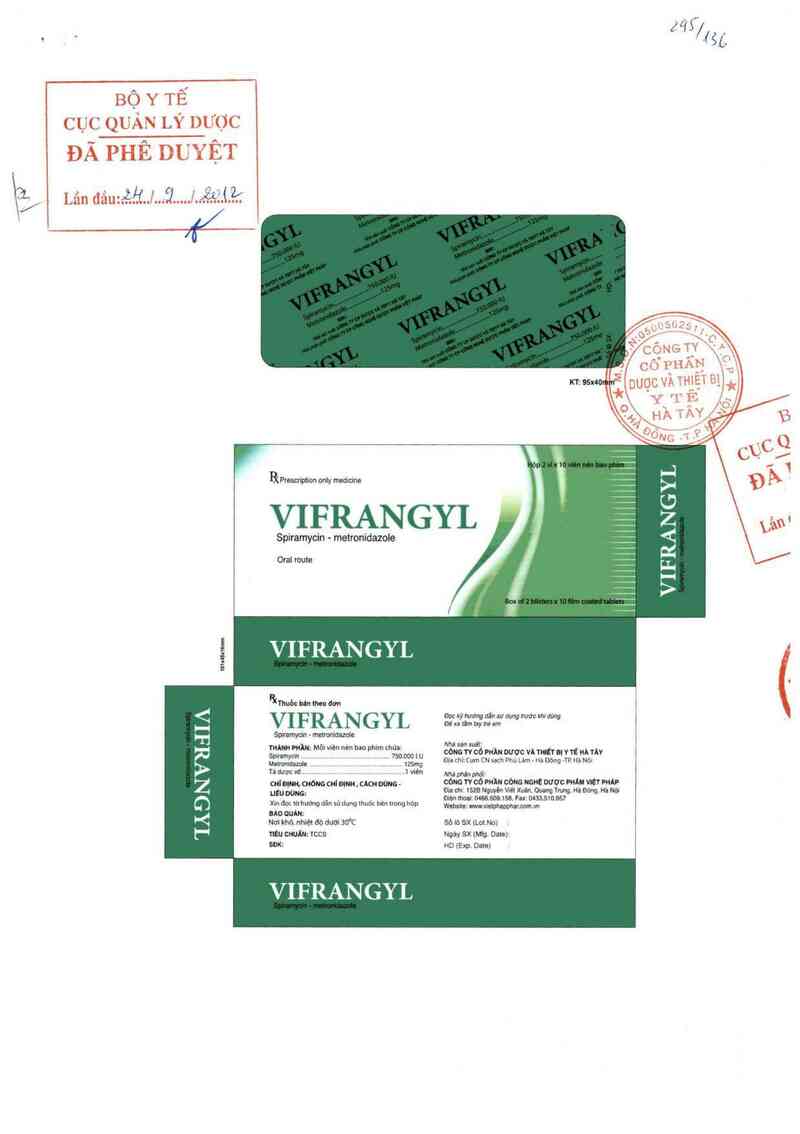 thông tin, cách dùng, giá thuốc Vifrangyl - ảnh 0