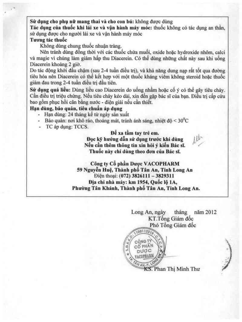 thông tin, cách dùng, giá thuốc Diacerein - ảnh 5