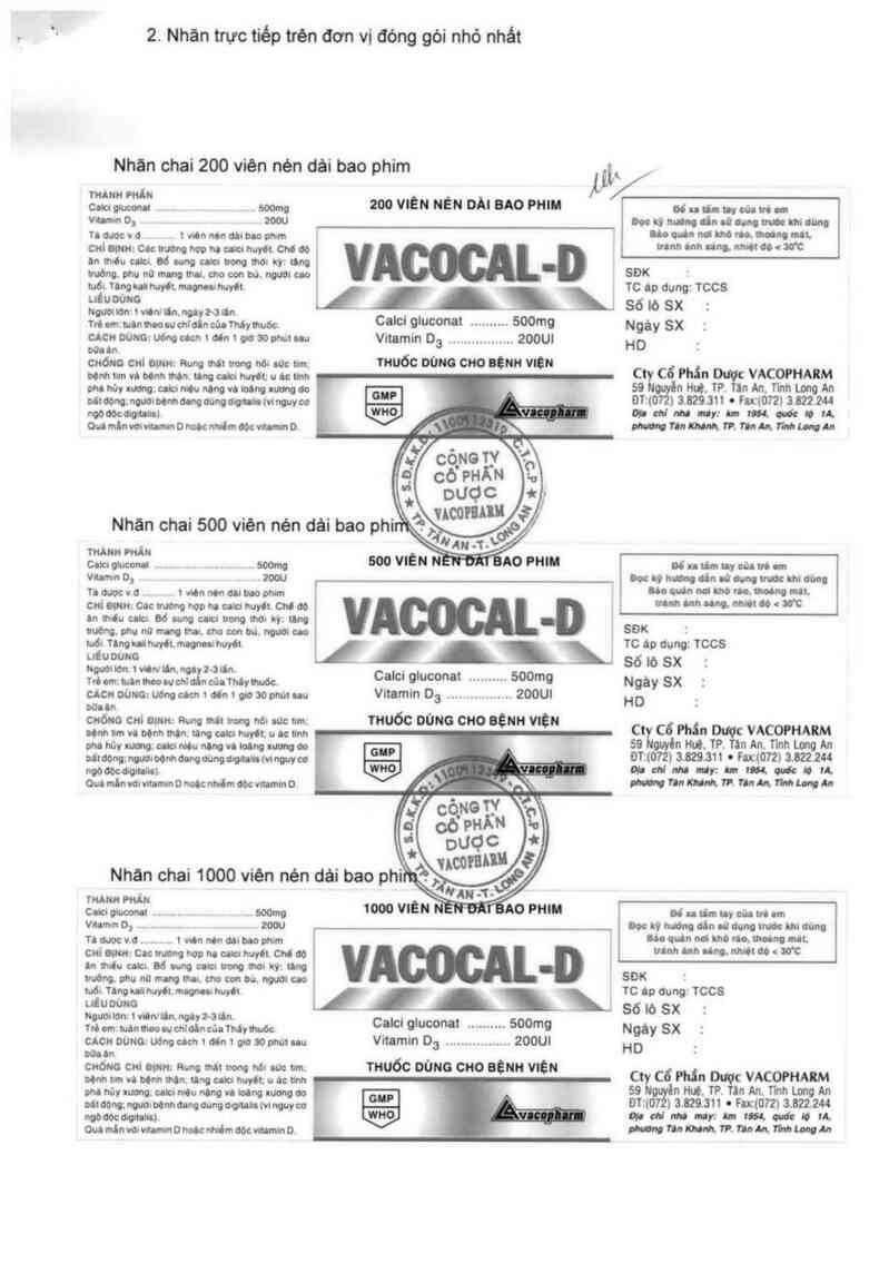 thông tin, cách dùng, giá thuốc Vacocal-D - ảnh 2