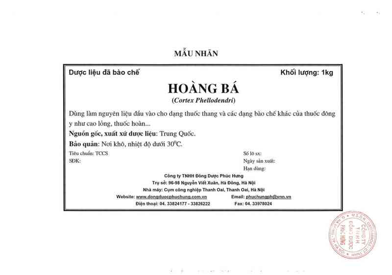 thông tin, cách dùng, giá thuốc Hoàng bá - ảnh 10