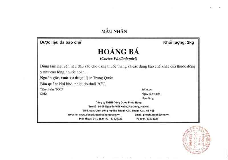thông tin, cách dùng, giá thuốc Hoàng bá - ảnh 11