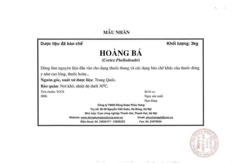 thông tin, cách dùng, giá thuốc Hoàng bá - ảnh 12