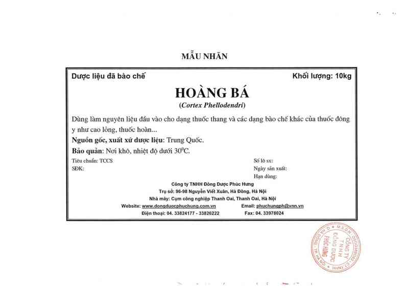 thông tin, cách dùng, giá thuốc Hoàng bá - ảnh 14