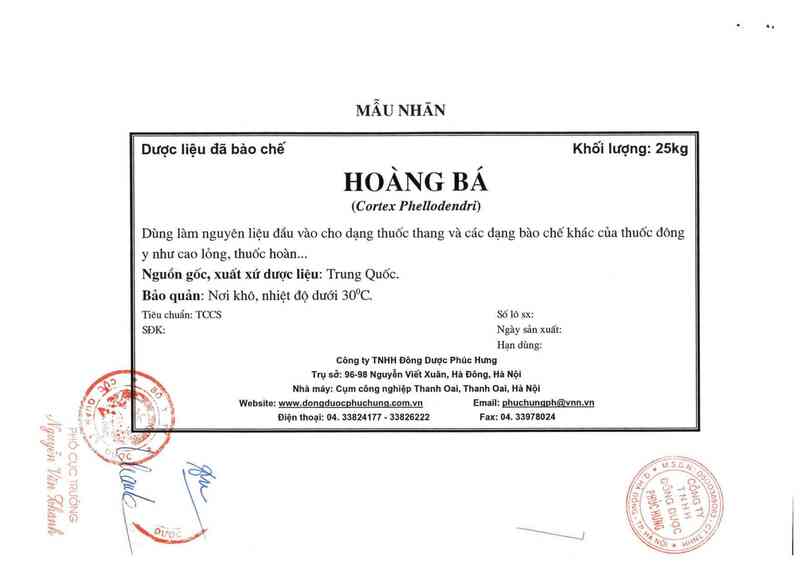thông tin, cách dùng, giá thuốc Hoàng bá - ảnh 17