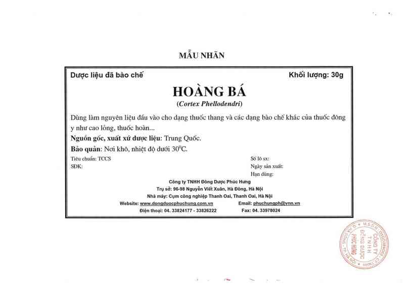 thông tin, cách dùng, giá thuốc Hoàng bá - ảnh 5