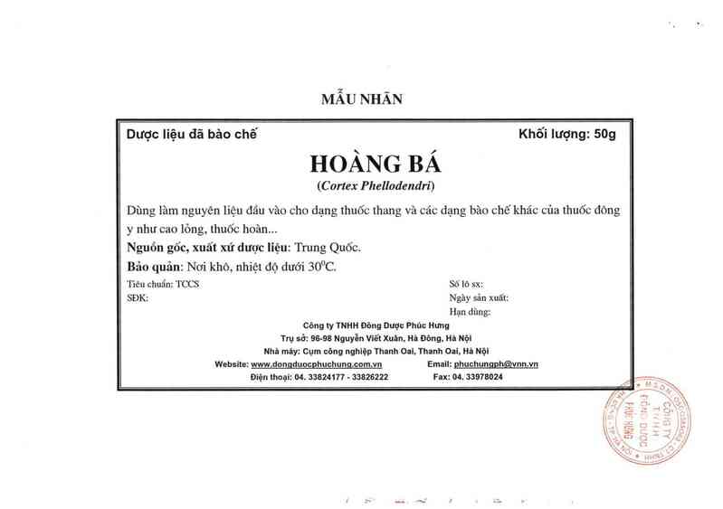 thông tin, cách dùng, giá thuốc Hoàng bá - ảnh 6
