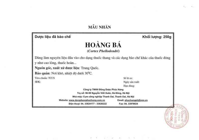 thông tin, cách dùng, giá thuốc Hoàng bá - ảnh 8