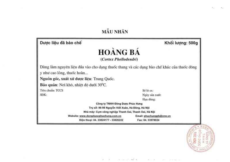thông tin, cách dùng, giá thuốc Hoàng bá - ảnh 9