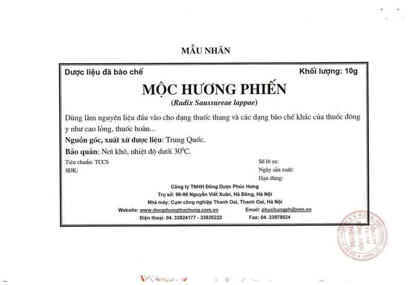thông tin, cách dùng, giá thuốc Mộc hương phiến - ảnh 1