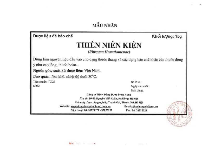 thông tin, cách dùng, giá thuốc Thiên niên kiện - ảnh 2