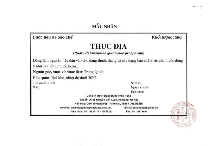 thông tin, cách dùng, giá thuốc Thục địa - ảnh 13