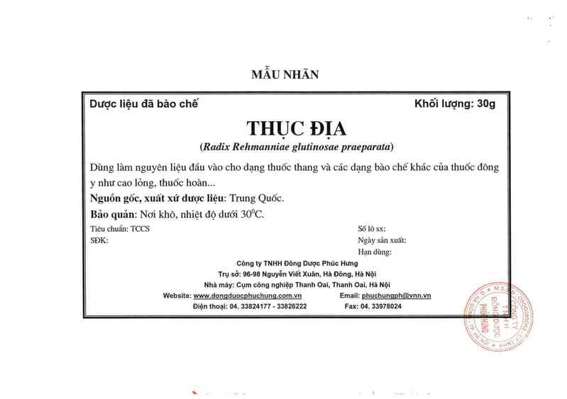 thông tin, cách dùng, giá thuốc Thục địa - ảnh 5