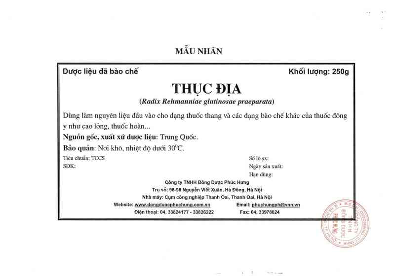 thông tin, cách dùng, giá thuốc Thục địa - ảnh 8