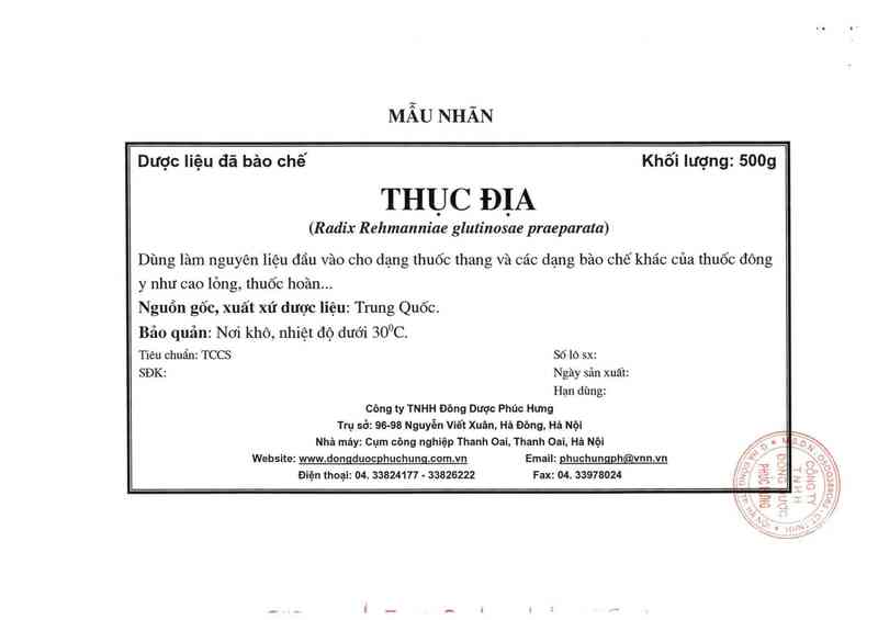 thông tin, cách dùng, giá thuốc Thục địa - ảnh 9