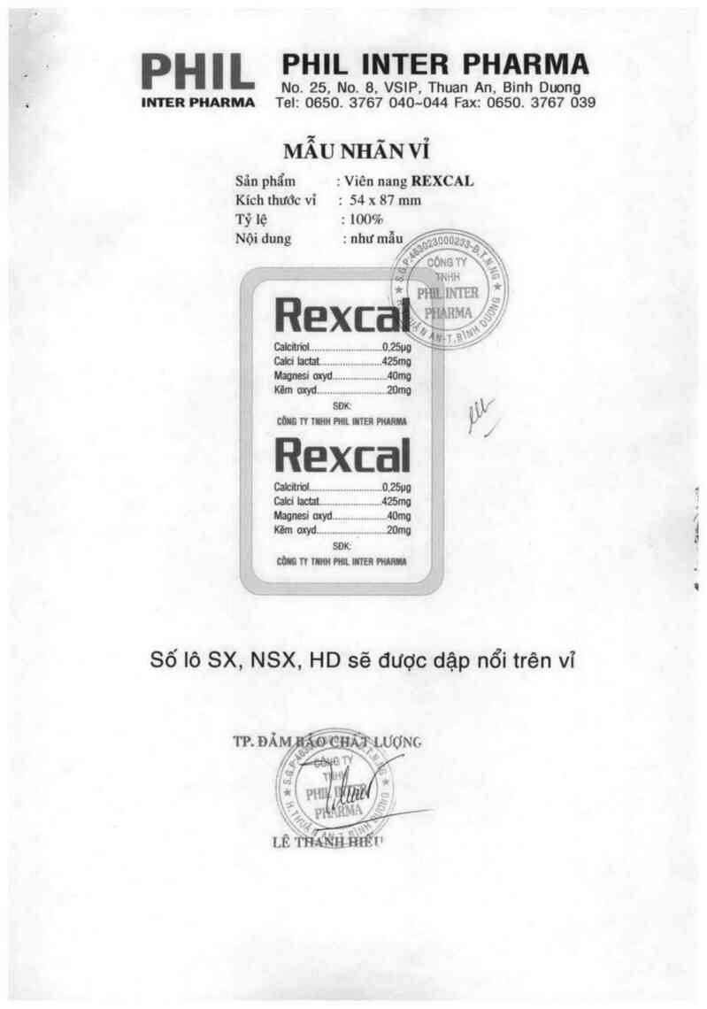 thông tin, cách dùng, giá thuốc Rexcal - ảnh 1