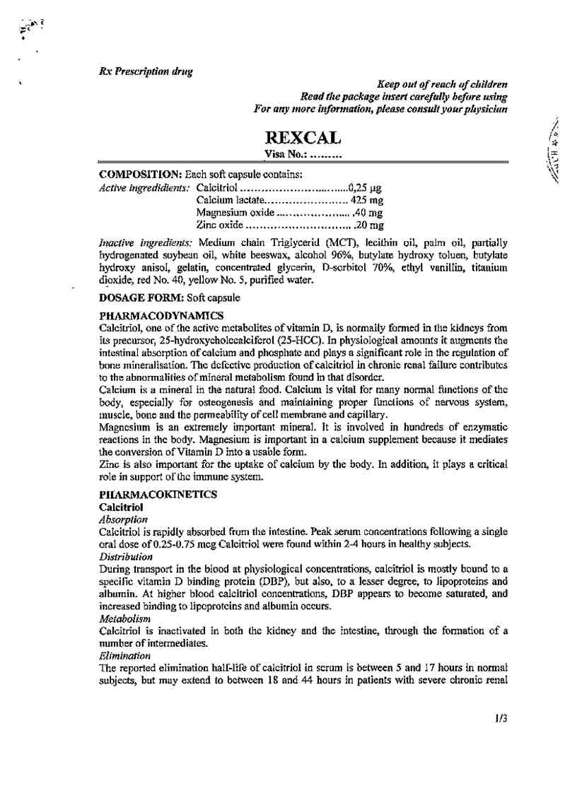 thông tin, cách dùng, giá thuốc Rexcal - ảnh 5