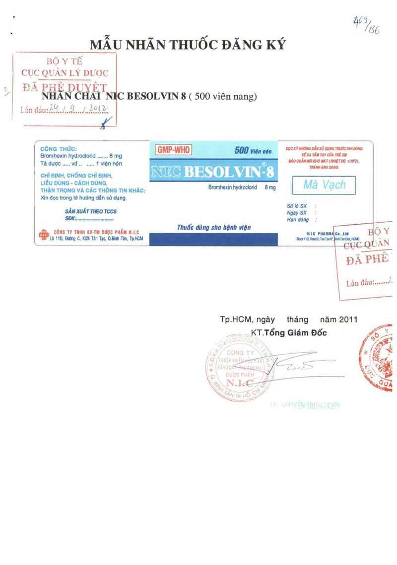 thông tin, cách dùng, giá thuốc NIC Besolvin 8 - ảnh 0