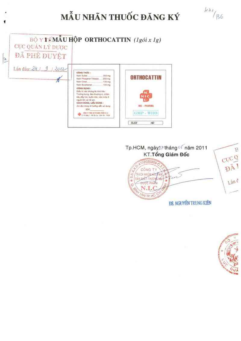 thông tin, cách dùng, giá thuốc Orthocattin - ảnh 0