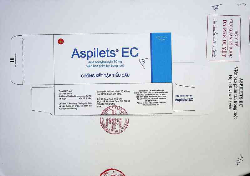 thông tin, cách dùng, giá thuốc Aspilets EC - ảnh 0