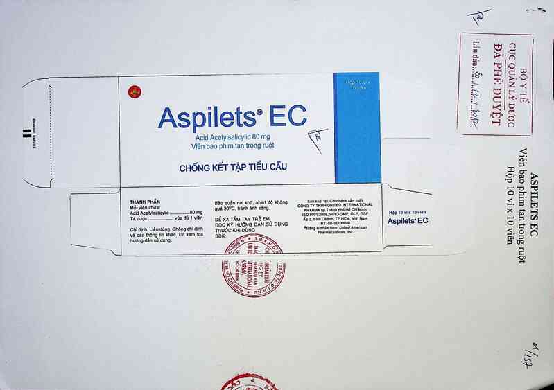 thông tin, cách dùng, giá thuốc Aspilets EC - ảnh 0