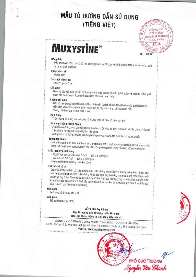 thông tin, cách dùng, giá thuốc Muxystine - ảnh 2