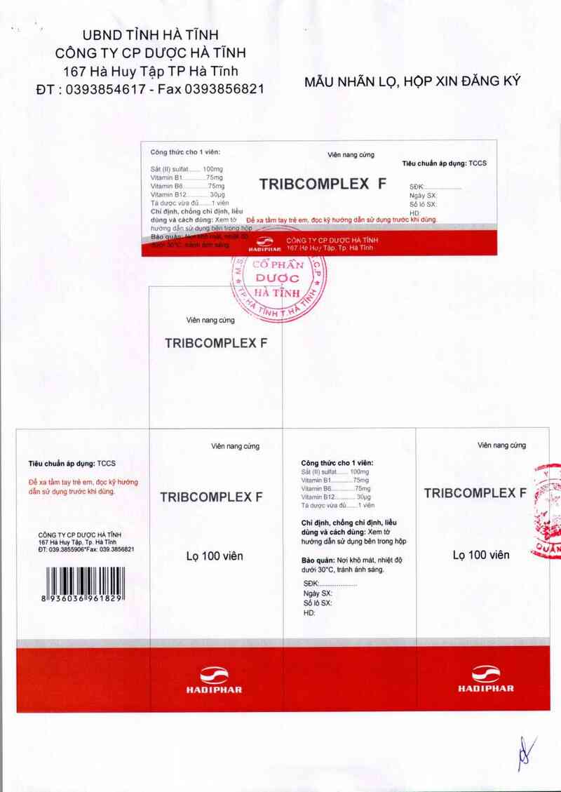 thông tin, cách dùng, giá thuốc Tribcomplex F - ảnh 3