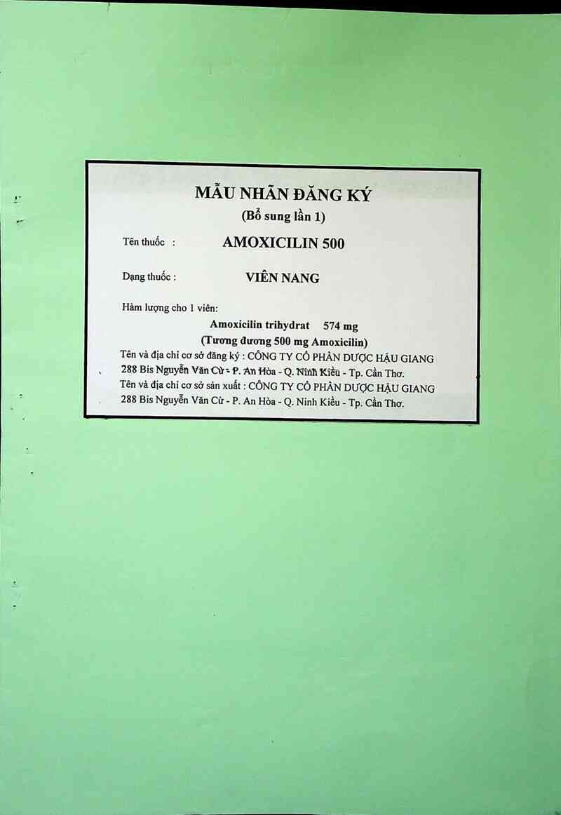 thông tin, cách dùng, giá thuốc Amoxicilin 500 - ảnh 0