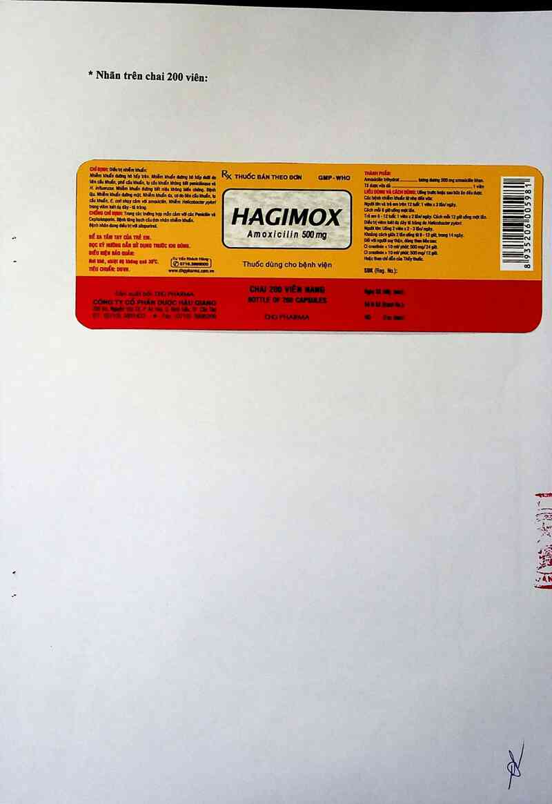 thông tin, cách dùng, giá thuốc Hagimox - ảnh 3