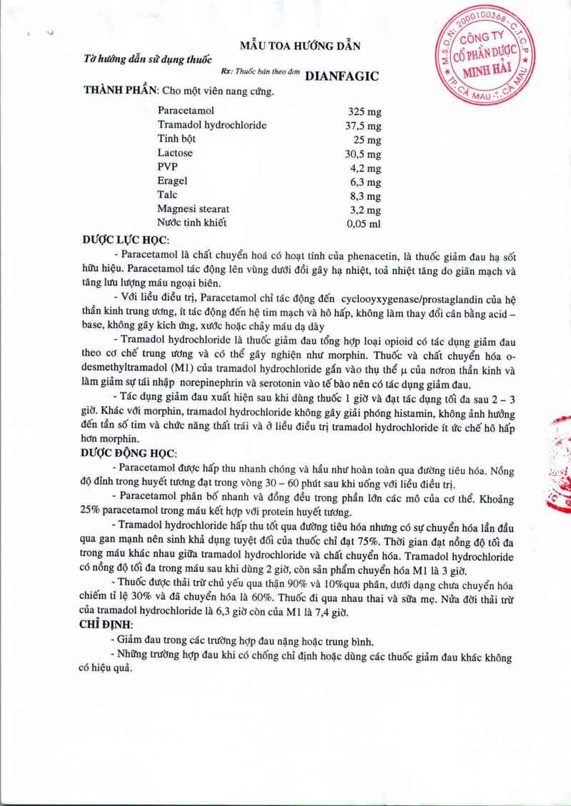 thông tin, cách dùng, giá thuốc Dianfagic - ảnh 1