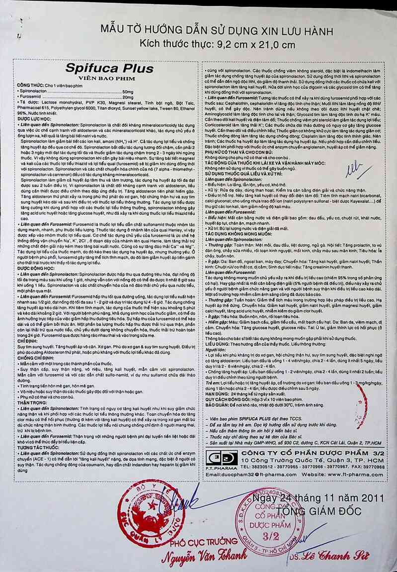 thông tin, cách dùng, giá thuốc Spifuca plus - ảnh 2