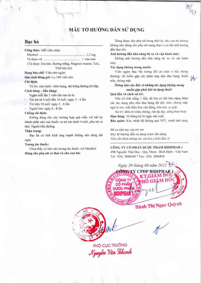 thông tin, cách dùng, giá thuốc Bạc hà - ảnh 1