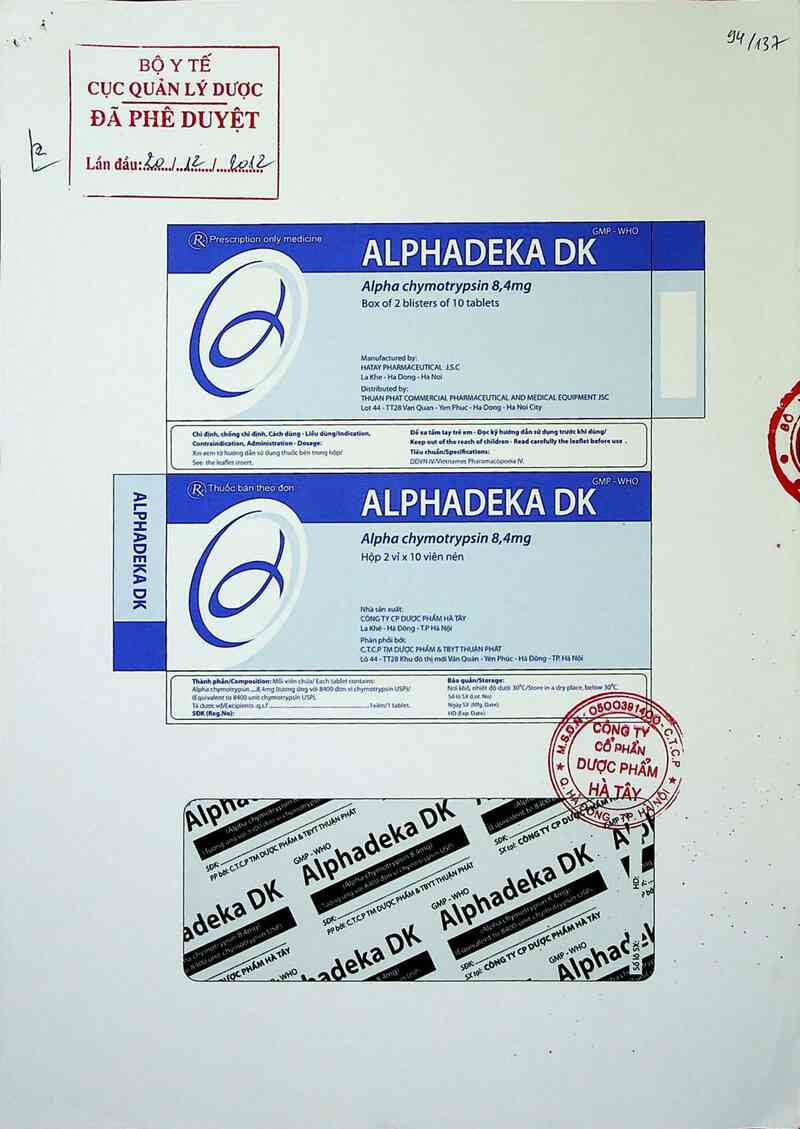 thông tin, cách dùng, giá thuốc Alphadeka DK - ảnh 0