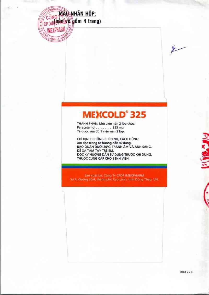 thông tin, cách dùng, giá thuốc Mexcold 325 - ảnh 1