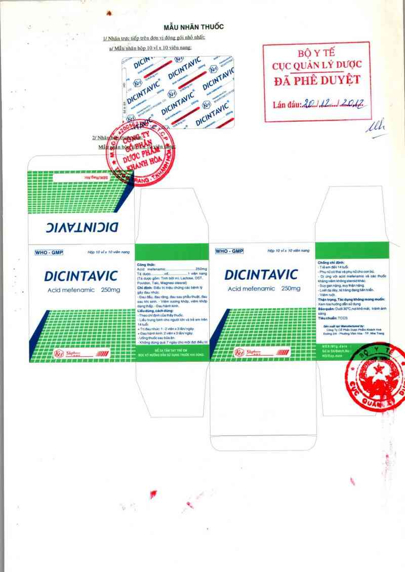 thông tin, cách dùng, giá thuốc Dicintavic - ảnh 0