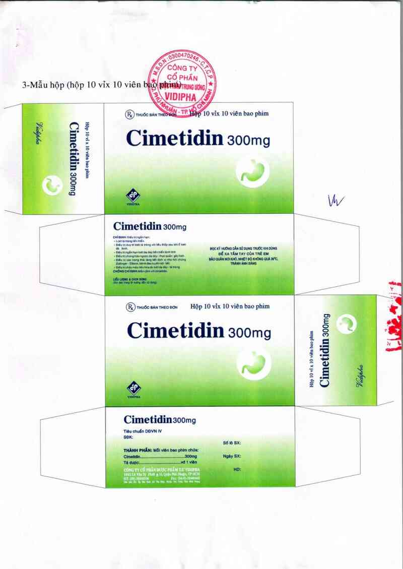 thông tin, cách dùng, giá thuốc Cimetidin 300mg - ảnh 2