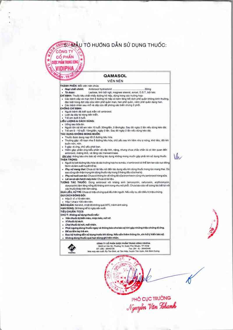 thông tin, cách dùng, giá thuốc Qamasol - ảnh 2