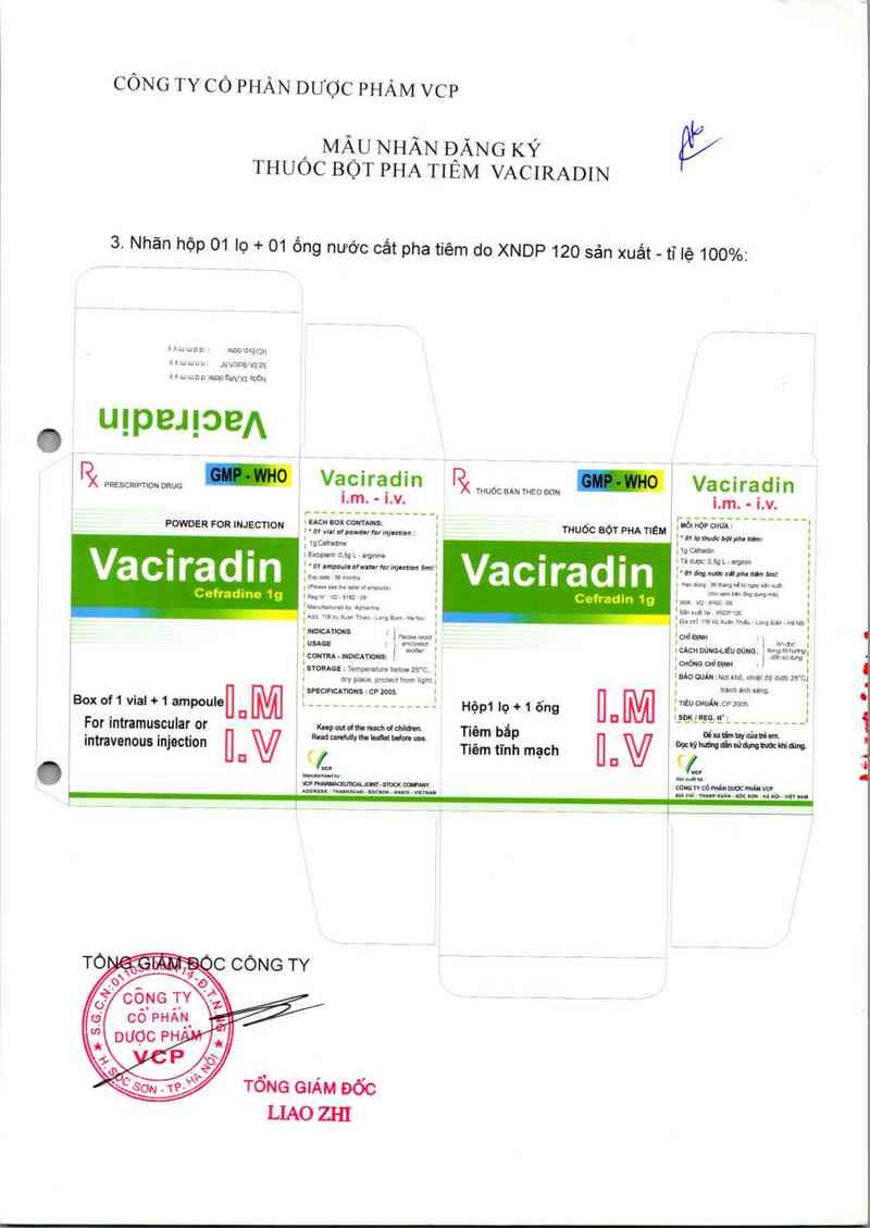 thông tin, cách dùng, giá thuốc Vaciradin - ảnh 1