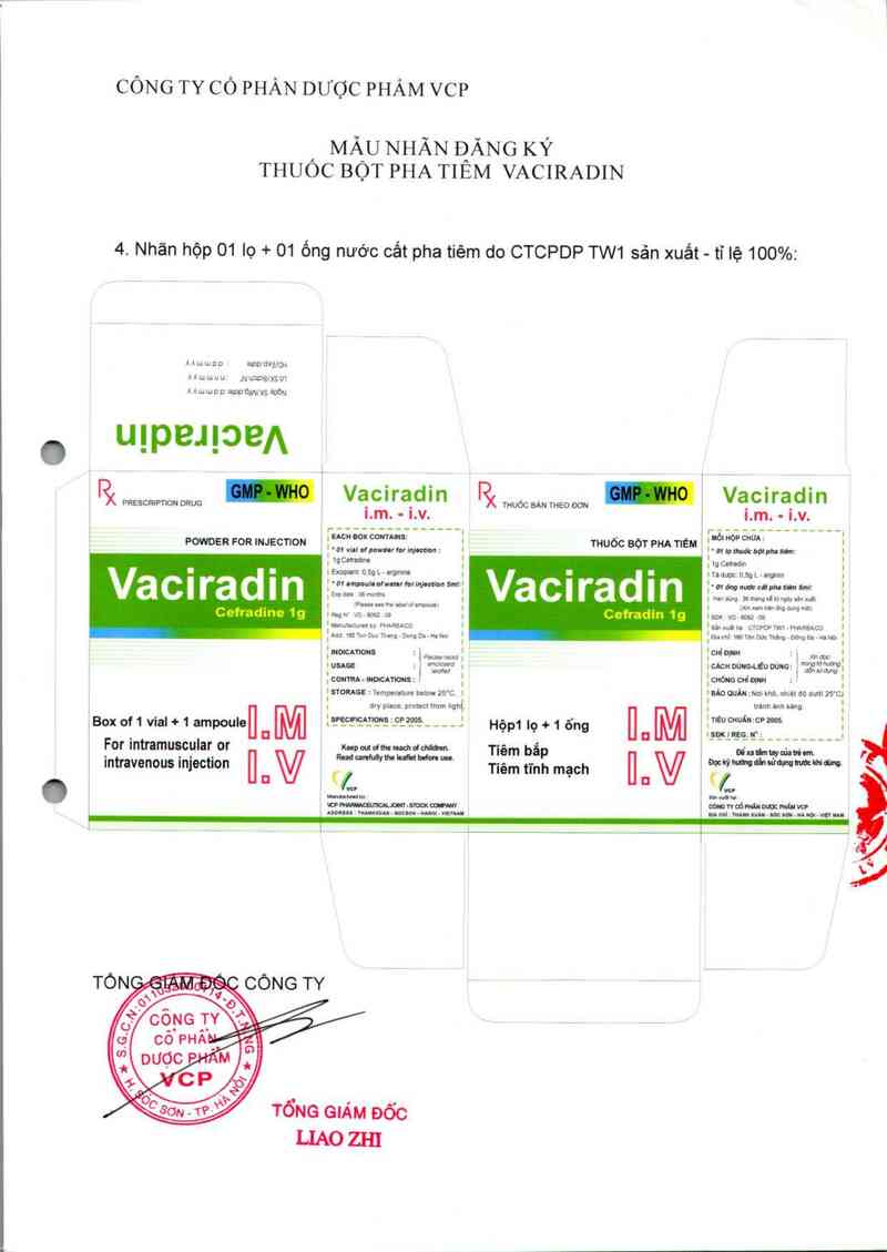 thông tin, cách dùng, giá thuốc Vaciradin - ảnh 2