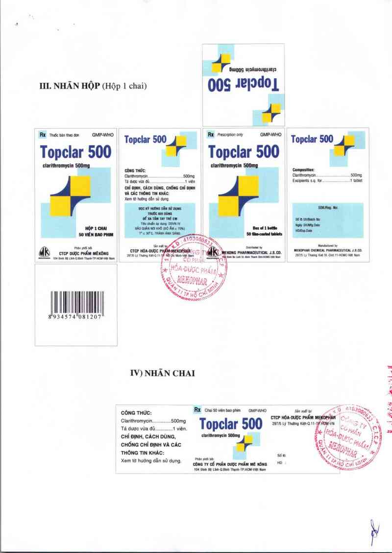 thông tin, cách dùng, giá thuốc Topclar 500 - ảnh 2